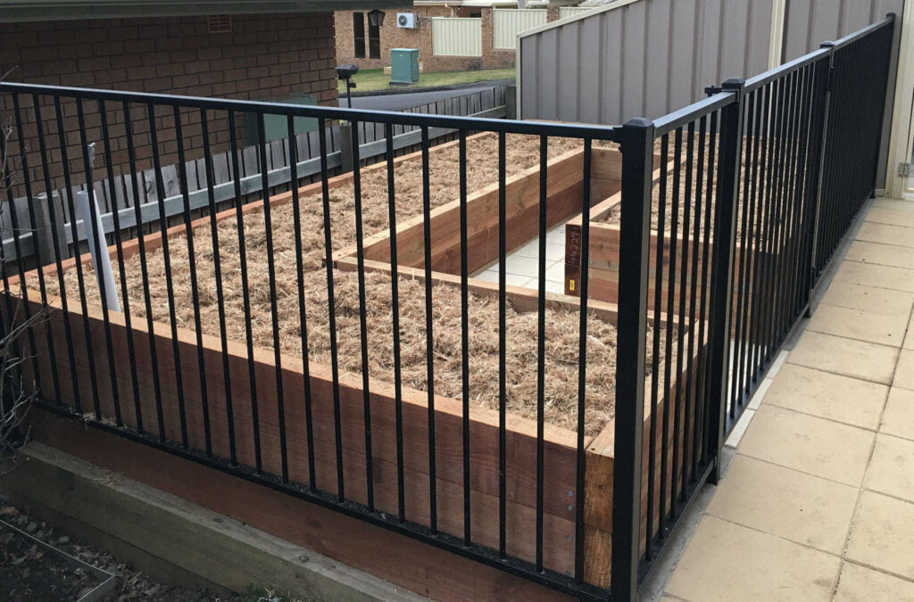 Vegetable Garden, Raised Garden Bed, Paving and Fenced Figtree Wollongong